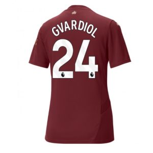 Manchester City Josko Gvardiol #24 Third Football Club Jersey Women 2024-25