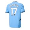 Manchester City Kevin De Bruyne #17 Cheap Home Soccer Jersey 2024-25 Short Sleeve