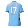 Manchester City Kevin De Bruyne #17 Home Football Club Jersey Women 2024-25