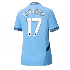 Manchester City Kevin De Bruyne #17 Home Football Club Jersey Women 2024-25