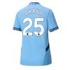 Manchester City Manuel Akanji #25 Home Football Club Jersey Women 2024-25