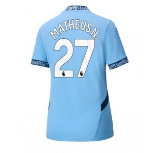 Manchester City Matheus Nunes #27 Home Football Club Jersey Women 2024-25