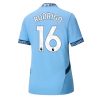 Manchester City Rodri Hernandez #16 Home Football Club Jersey Women 2024-25