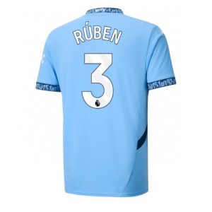 Manchester City Ruben Dias #3 Cheap Home Soccer Jersey 2024-25 Short Sleeve