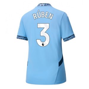 Manchester City Ruben Dias #3 Home Football Club Jersey Women 2024-25