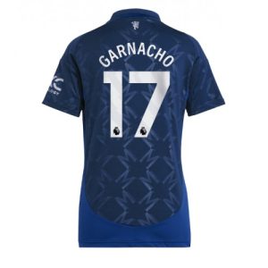 Manchester United Alejandro Garnacho #17 New Away Soccer Shirt for Women 2024-25 Short Sleeve