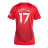 Manchester United Alejandro Garnacho #17 New Home Soccer Shirt for Women 2024-25 Short Sleeve