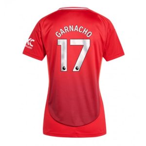 Manchester United Alejandro Garnacho #17 New Home Soccer Shirt for Women 2024-25 Short Sleeve
