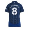 Manchester United Bruno Fernandes #8 New Away Soccer Shirt for Women 2024-25 Short Sleeve
