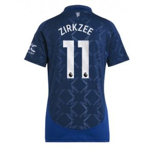 Manchester United Joshua Zirkzee #11 New Away Soccer Shirt for Women 2024-25 Short Sleeve