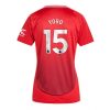 Manchester United Leny Yoro #15 New Home Soccer Shirt for Women 2024-25 Short Sleeve