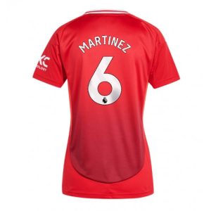 Manchester United Lisandro Martinez #6 New Home Soccer Shirt for Women 2024-25 Short Sleeve