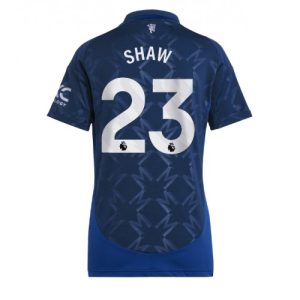 Manchester United Luke Shaw #23 New Away Soccer Shirt for Women 2024-25 Short Sleeve