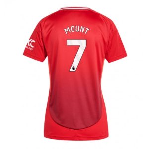 Manchester United Mason Mount #7 New Home Soccer Shirt for Women 2024-25 Short Sleeve