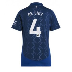 Manchester United Matthijs de Ligt #4 New Away Soccer Shirt for Women 2024-25 Short Sleeve