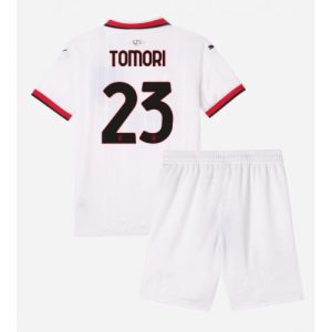 New AC Milan Football Jerseys Fikayo Tomori #23 Away Stadium Kit for Kids 2024-25