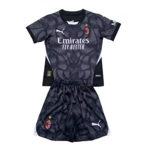 New AC Milan Football Jerseys Goalkeeper Home Stadium Kit for Kids 2024-25