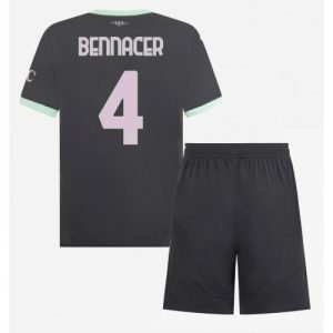 New AC Milan Football Jerseys Ismael Bennacer #4 Third Stadium Kit for Kids 2024-25