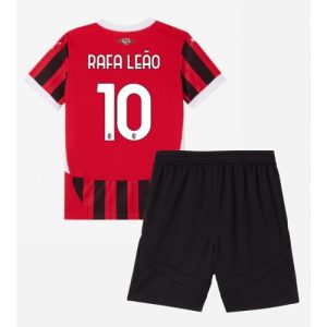 Cheap AC Milan Football Jerseys Rafael Leao #10 Home Stadium Kit for Kids 2024-25