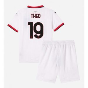 New AC Milan Football Jerseys Theo Hernandez #19 Away Stadium Kit for Kids 2024-25