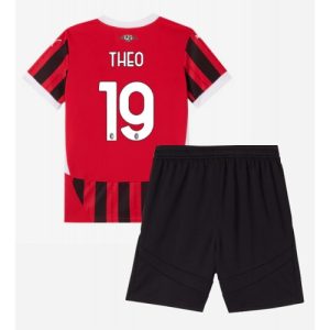 Cheap AC Milan Football Jerseys Theo Hernandez #19 Home Stadium Kit for Kids 2024-25