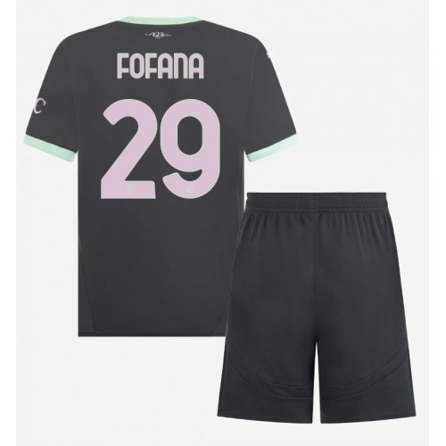 Buy New AC Milan Football Jerseys Youssouf Fofana #29 Third Stadium Kit for Kids 2024-25 For Sale New AC Milan Football Jerseys Youssouf Fofana #29 Third Stadium Kit for Kids 2024-25