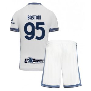 New Inter Milan Football Jerseys Alessandro Bastoni #95 Away Stadium Kit for Kids 2024-25