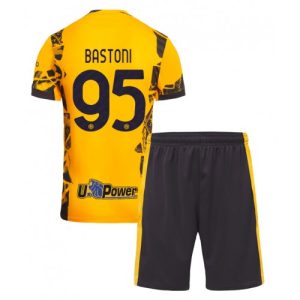 New Inter Milan Football Jerseys Alessandro Bastoni #95 Third Stadium Kit for Kids 2024-25