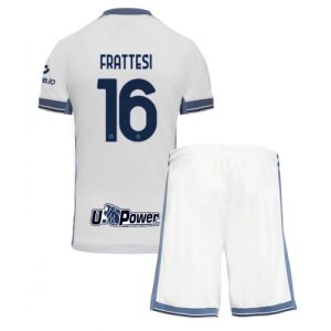 New Inter Milan Football Jerseys Davide Frattesi #16 Away Stadium Kit for Kids 2024-25