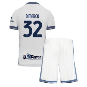New Inter Milan Football Jerseys Federico Dimarco #32 Away Stadium Kit for Kids 2024-25