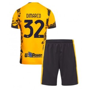 New Inter Milan Football Jerseys Federico Dimarco #32 Third Stadium Kit for Kids 2024-25