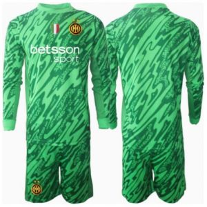 New Inter Milan Football Jerseys Set Goalkeeper Home Stadium Kit for Kids 2024-25