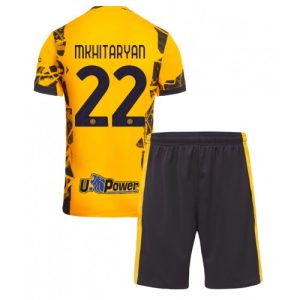 New Inter Milan Football Jerseys Henrikh Mkhitaryan #22 Third Stadium Kit for Kids 2024-25