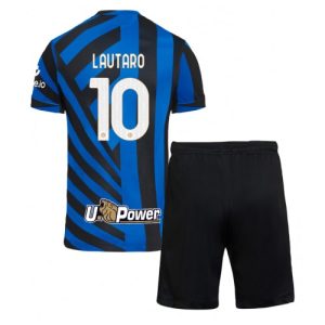 Cheap Inter Milan Lautaro Martinez #10 Home Stadium Kit for Kids 2024-25