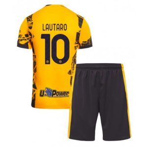 New Inter Milan Football Jerseys Lautaro Martinez #10 Third Stadium Kit for Kids 2024-25