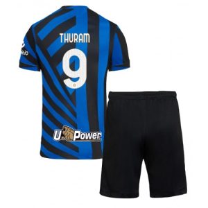 New Inter Milan Football Jerseys Marcus Thuram #9 Home Stadium Kit for Kids 2024-25