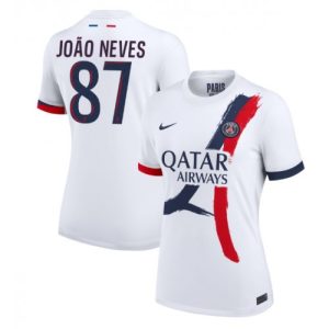 PSG Joao Neves #87 Best Away Soccer Jersey Store Women 2024-25 Short Sleeve