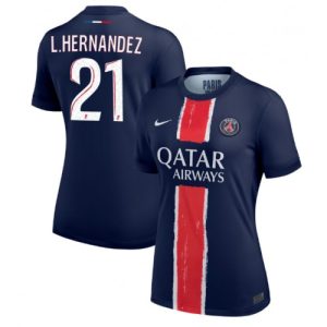 PSG Lucas Hernandez #21 Best Home Soccer Jersey Store Women 2024-25 Short Sleeve