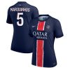 PSG Marquinhos #5 Best Home Soccer Jersey Store Women 2024-25 Short Sleeve