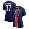 PSG Milan Skriniar #37 Best Home Soccer Jersey Store Women 2024-25 Short Sleeve