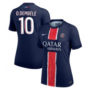 PSG Ousmane Dembele #10 Best Home Soccer Jersey Store Women 2024-25 Short Sleeve