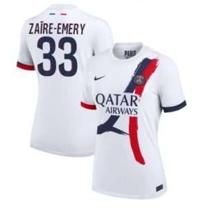 PSG Warren Zaire-Emery #33 Best Away Soccer Jersey Store Women 2024-25 Short Sleeve