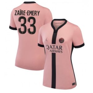 PSG Warren Zaire-Emery #33 Best Third Soccer Jersey Store Women 2024-25 Short Sleeve