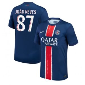 Paris Saint-Germain Joao Neves #87 PSG Home Jerseys 2024-25 Short Sleeve