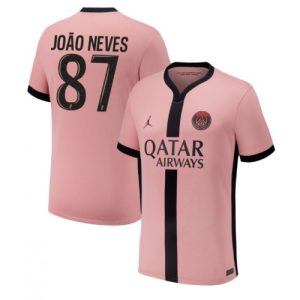 Paris Saint-Germain Joao Neves #87 PSG Third Jerseys 2024-25 Short Sleeve