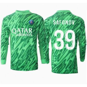 Paris Saint-Germain Matvei Safonov #39 Goalkeeper PSG Home Jerseys 2024-25 Long Sleeve