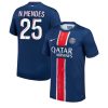 Paris Saint-Germain Nuno Mendes #25 PSG Home Jerseys 2024-25 Short Sleeve