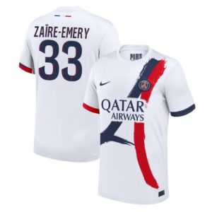 Paris Saint-Germain Warren Zaire-Emery #33 PSG Away Jerseys 2024-25 Short Sleeve