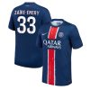 Paris Saint-Germain Warren Zaire-Emery #33 PSG Home Jerseys 2024-25 Short Sleeve