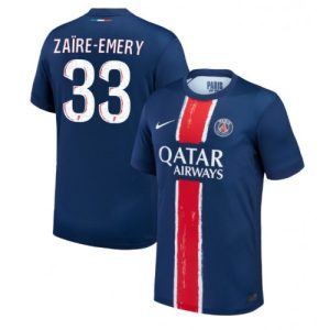 Paris Saint-Germain Warren Zaire-Emery #33 PSG Home Jerseys 2024-25 Short Sleeve